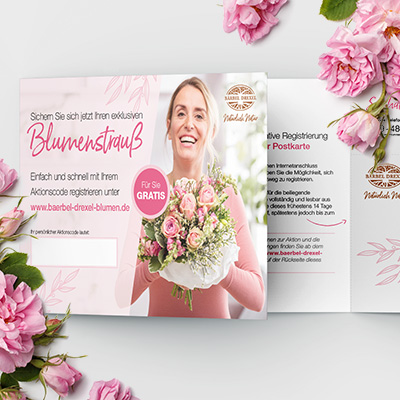 Paketbeilage Blumen-Aktion